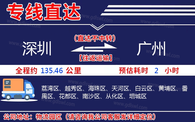 深圳到廣州物流公司