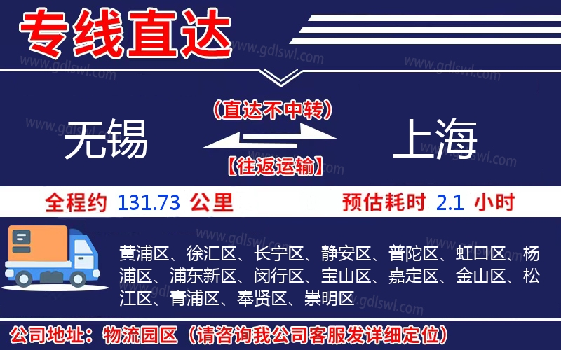 無(wú)錫到上海物流公司